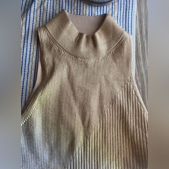 MICHAEL COSTELLO x REVOLVE Calista Midi Dress Summer Gold Champagne Sz Small - Picture 7 of 12